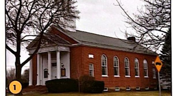 Shelburne Town Hall, the first stop on the historic village walking tour