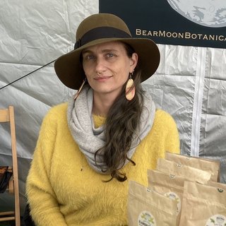 Sarah Stillman at the market
