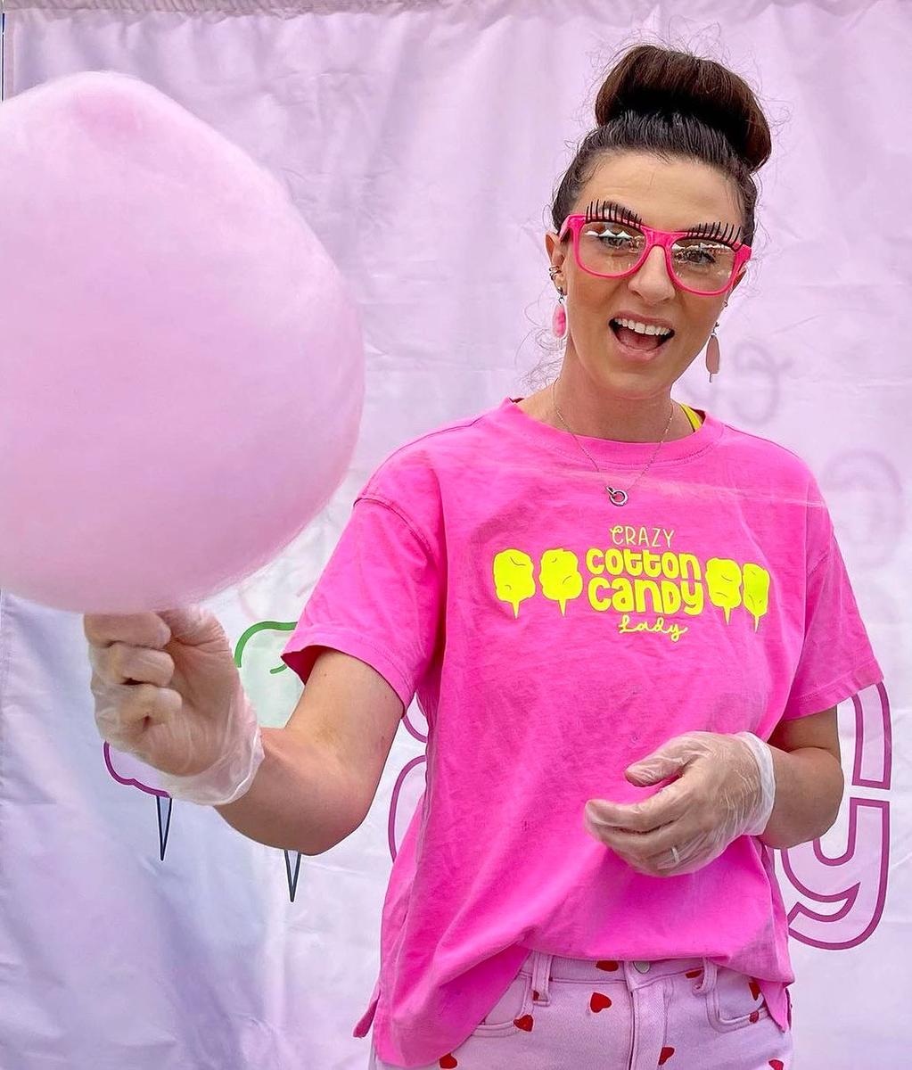 Crazy Cotton Candy Lady photo.